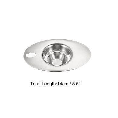 Egg Separator Stainless Steel Egg Yolk Separator Kitchen Baking Tool Egg Shape Silver Tone