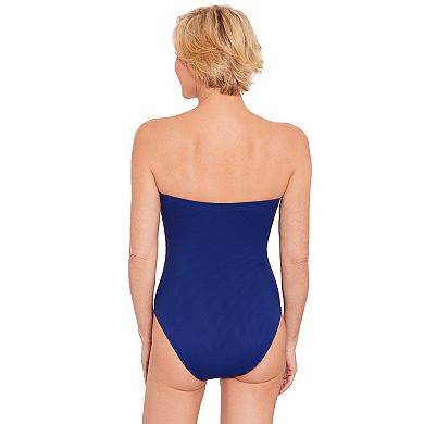 Women’s Bal Harbour Shirred Pique Bandeaukini One-Piece
