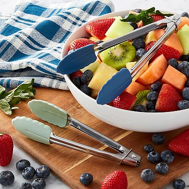 Food Network™ 2-pc. Stainless Steel Locking Mini Tongs