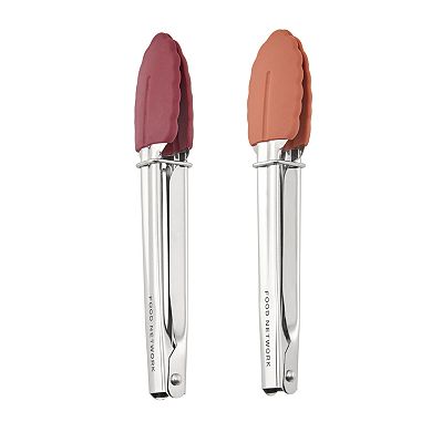 Food Network™ 2-pc. Stainless Steel Locking Mini Tongs