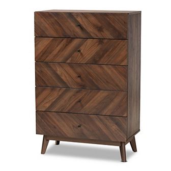 Baxton Studio Hartman 5-Drawer Chest