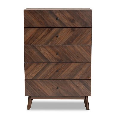 Baxton Studio Hartman 5-Drawer Chest