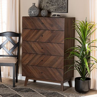 Baxton Studio Hartman 5-Drawer Chest