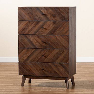 Baxton Studio Hartman 5-Drawer Chest