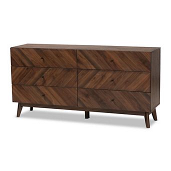 Baxton Studio Hartman 6-Drawer Dresser