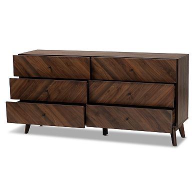 Baxton Studio Hartman 6-Drawer Dresser