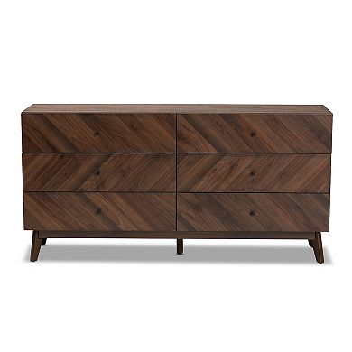 Baxton Studio Hartman 6-Drawer Dresser