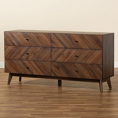 Baxton Studio Hartman 6-Drawer Dresser