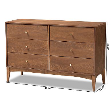 Baxton Studio Landis 6-Drawer Dresser