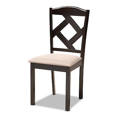 Baxton Studio Carlin Dining Table & Chairs 5-piece Set