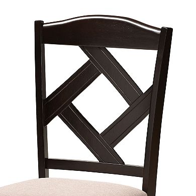 Baxton Studio Carlin Dining Table & Chairs 5-piece Set