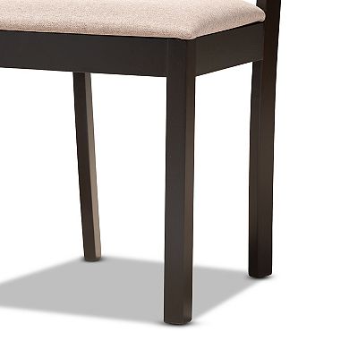 Baxton Studio Carlin Dining Table & Chairs 7-piece Set