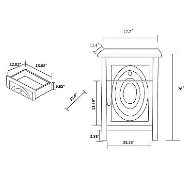 Baxton Studio Lambert End Table