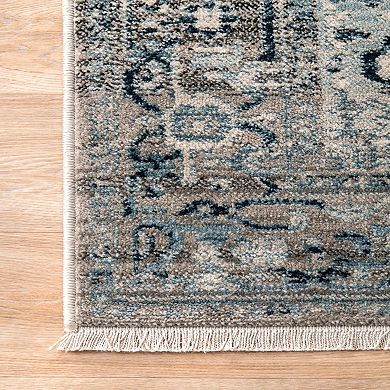 nuLOOM Harriet Distressed Medallion Area Rug or Runner