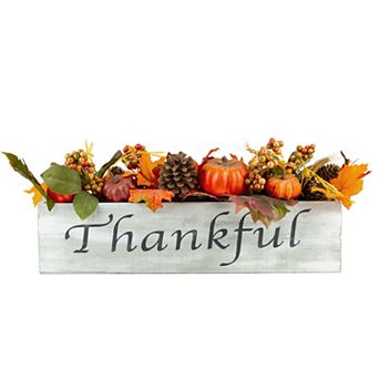 Northlight Autumn Harvest Thankful Artificial Centerpiece Table Decor
