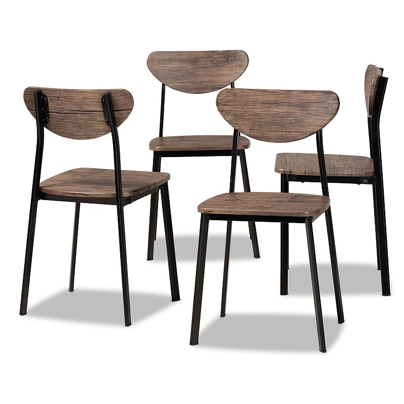 Baxton Studio Ornette Dining Chair 4-piece Set, Brown