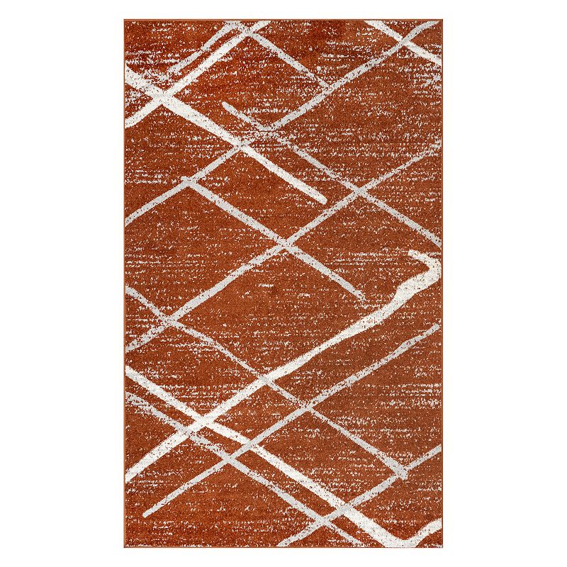 nuLOOM Contemporary Area Rug, Orange, 8X10 Ft