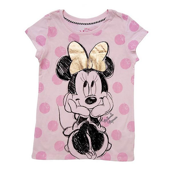 Disney's Minnie Mouse Girls 7-16 Cute Minnie With Bow Graphic Tee