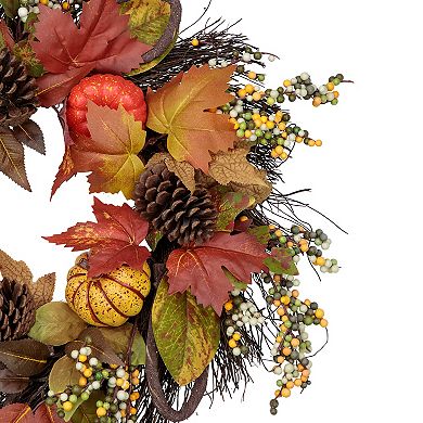 Northlight Artificial Sunflower Pumpkin Harvest Wreath