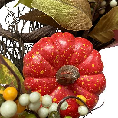 Northlight Artificial Sunflower Pumpkin Harvest Wreath