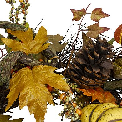 Northlight Artificial Sunflower Pumpkin Harvest Wreath