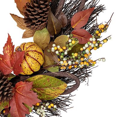 Northlight Artificial Sunflower Pumpkin Harvest Wreath