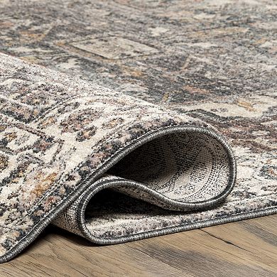 nuLOOM Harriet Ornate Medallion Fringe Area Rug