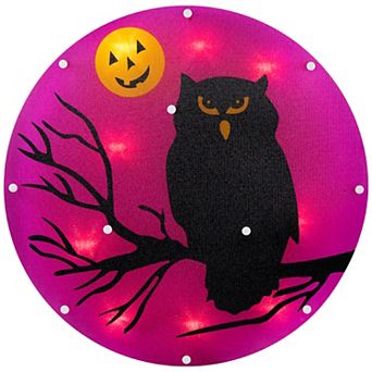 Northlight Light-Up Owl Halloween Window Decor