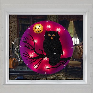 Northlight Light-Up Owl Halloween Window Decor