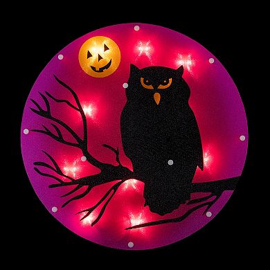 Northlight Light-Up Owl Halloween Window Decor