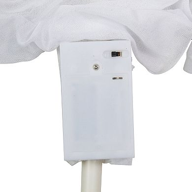 Northlight Lighted White Ghost Halloween Lawn Stakes 3-Piece Set