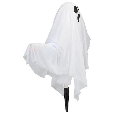 Northlight Lighted White Ghost Halloween Lawn Stakes 3-Piece Set