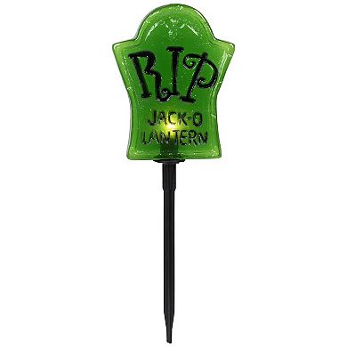 Northlight Light-Up Tombstone Halloween Pathway Garden Stakes 3-piece Set