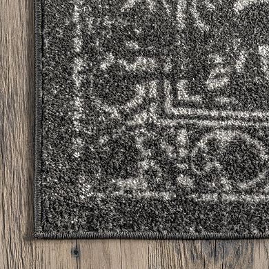 nuLOOM Arlena Distressed Medallion Area Rug