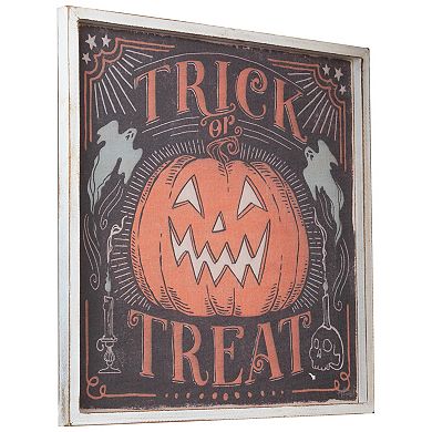 Northlight 18.75" Trick or Treat Jack O Lantern Halloween Wall Sign