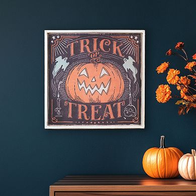 Northlight 18.75" Trick or Treat Jack O Lantern Halloween Wall Sign