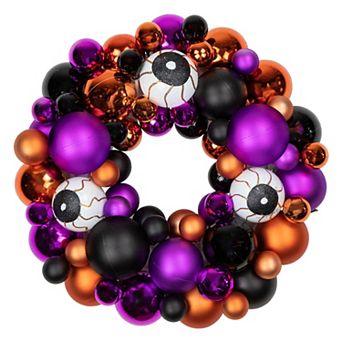 Northlight Shatterproof Ball Ornament Halloween Wreath