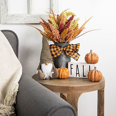 Northlight 6" White Washed Wood Autumn Harvest Fall Sign