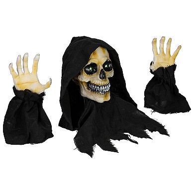 Northlight 8" LED Lighted Grim Reaper with Sound Outdoor Halloween Decoration