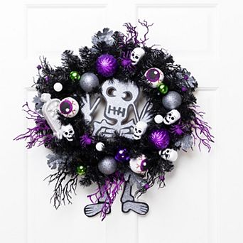 Northlight Spooky Skeleton Halloween Wreath