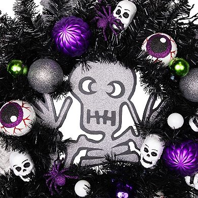 Northlight Spooky Skeleton Halloween Wreath