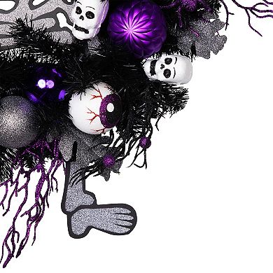 Northlight Spooky Skeleton Halloween Wreath