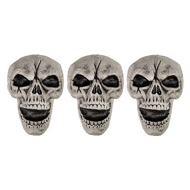 Northlight Skull Halloween Outdoor Garden Stake 3-piece Set