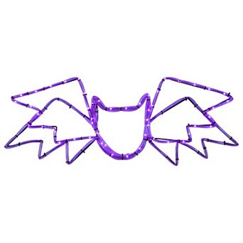 Northlight 23.5 in LED Lighted Purple Bat 4 Function Halloween Window Silhouette