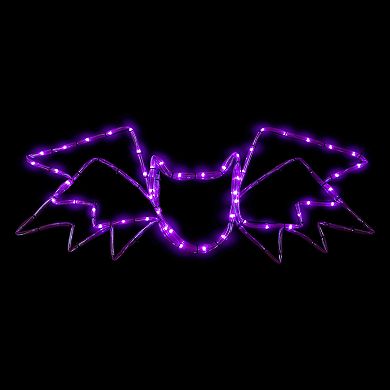 Northlight 23.5-in. LED Lighted Purple Bat 4 Function Halloween Window Silhouette