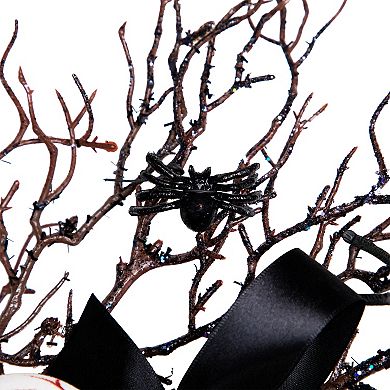 Northlight Eyeballs Spiders Halloween Twig Wreath