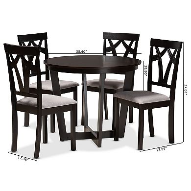 Baxton Studio Telma Dining Table 5-Piece Set