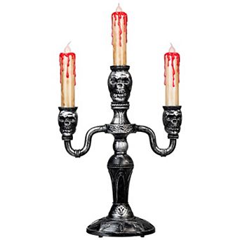 Northlight Antique Inspired Skull Trio Halloween Candelabra Table Decor