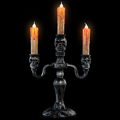 Northlight Antique Inspired Skull Trio Halloween Candelabra Table Decor