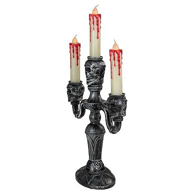 Northlight Antique Inspired Skull Trio Halloween Candelabra Table Decor